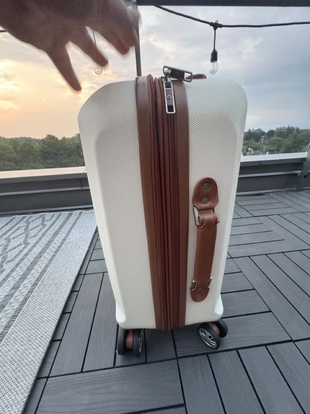Samsonite Cream & Brown Carry-On Suitcase - photo 4