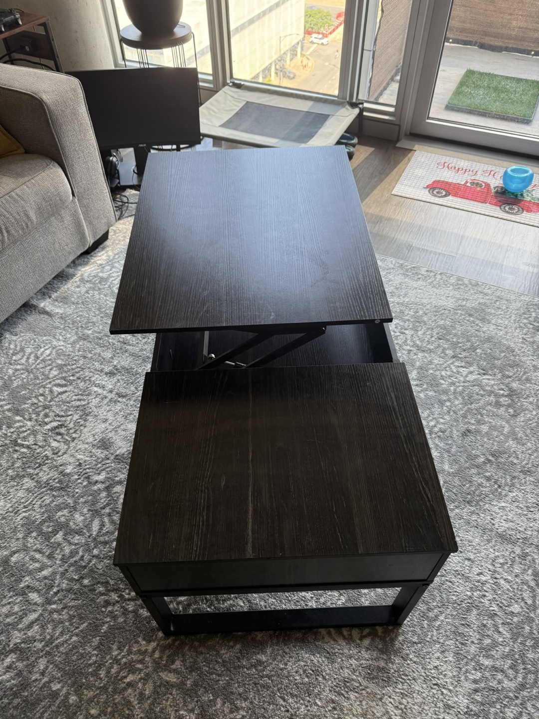 Lift Top Coffee Table - Dark Wood - photo 3