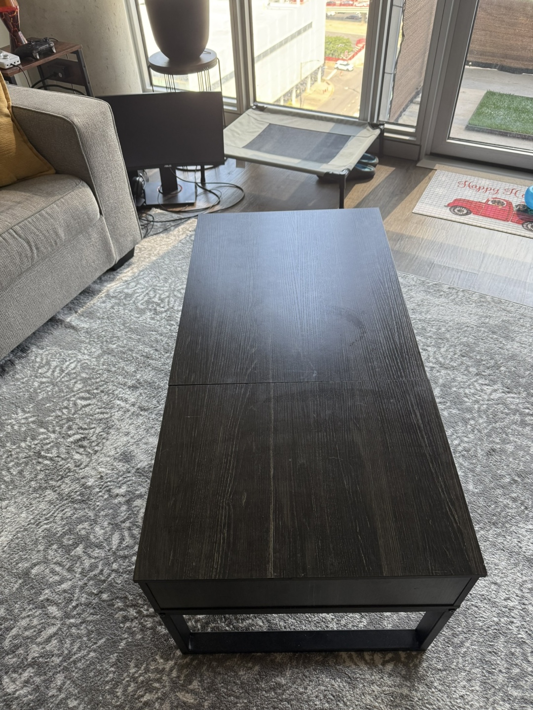 Lift Top Coffee Table - Dark Wood - photo 4