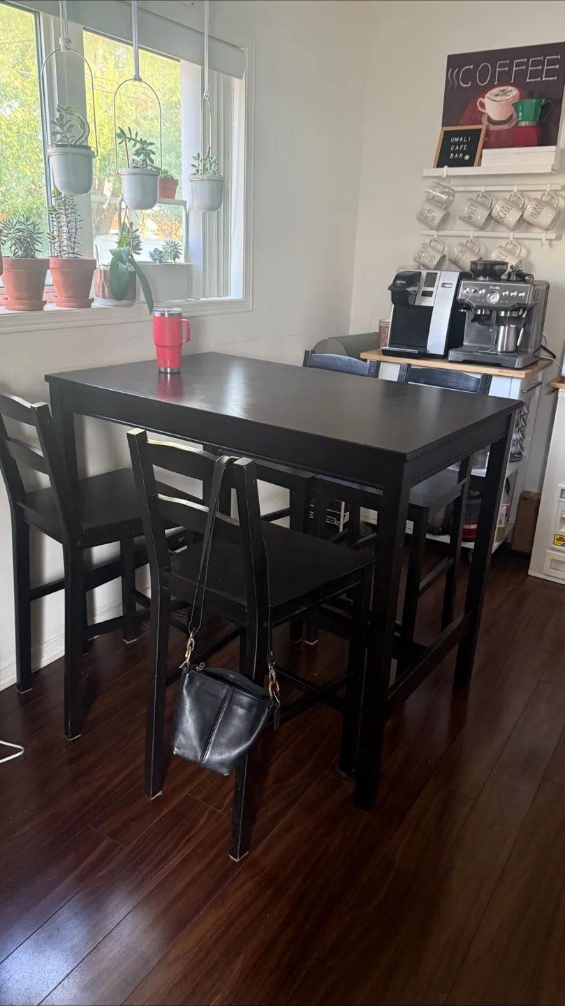 Bar Height Dining Table with 4 Chairs thumbnail