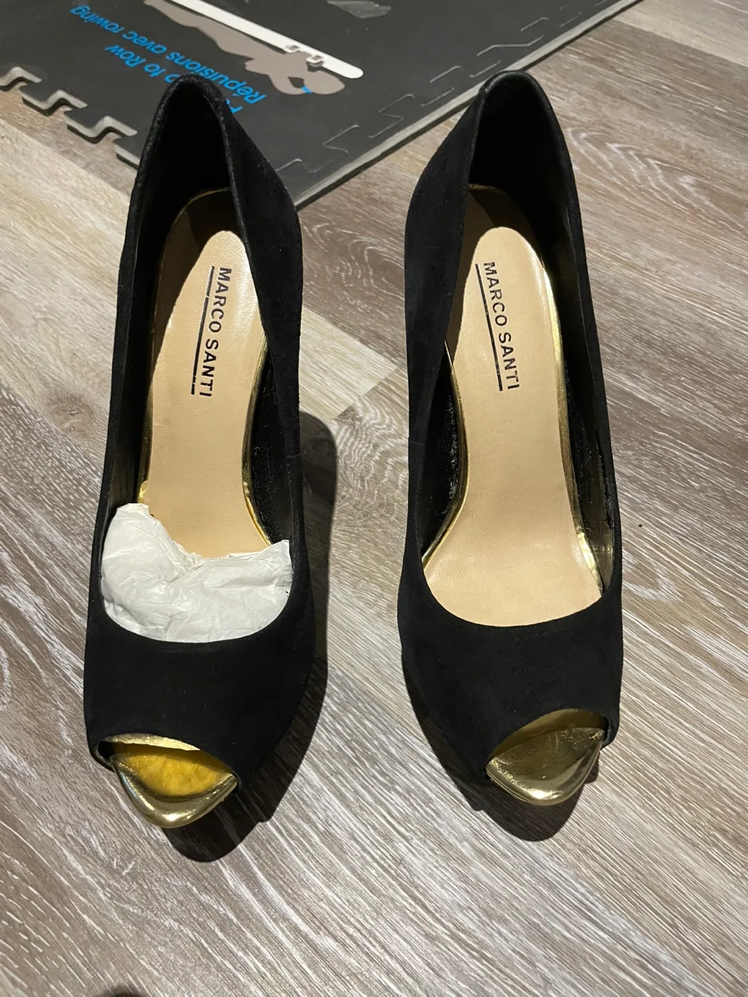 Marco Santi Black Heels - Size 6.5 thumbnail