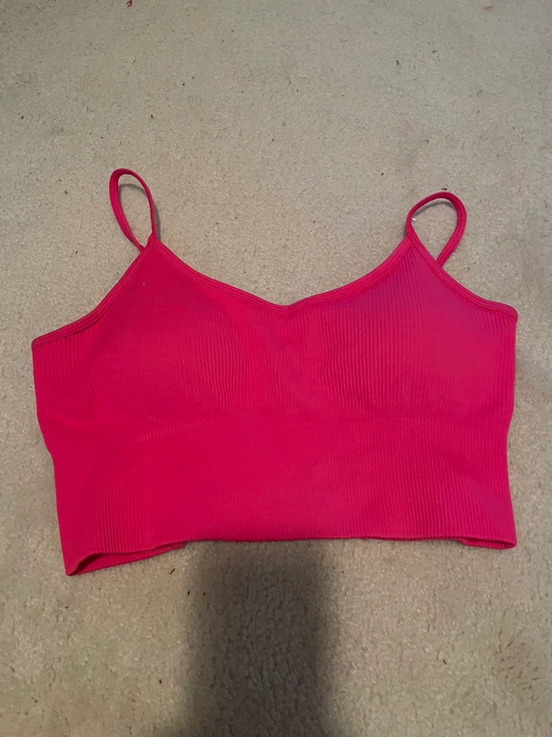 Pink Ribbed Cami Top thumbnail