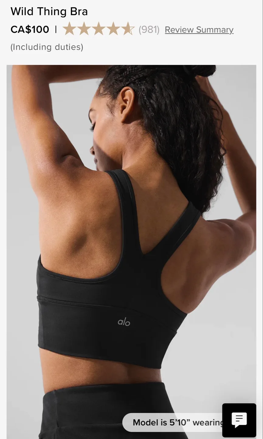 ALO Yoga Sports Bra - Black & White image indicator(6)