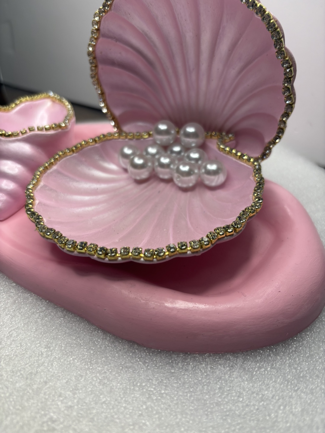handmade pink seashell tray & trinket set - photo 5
