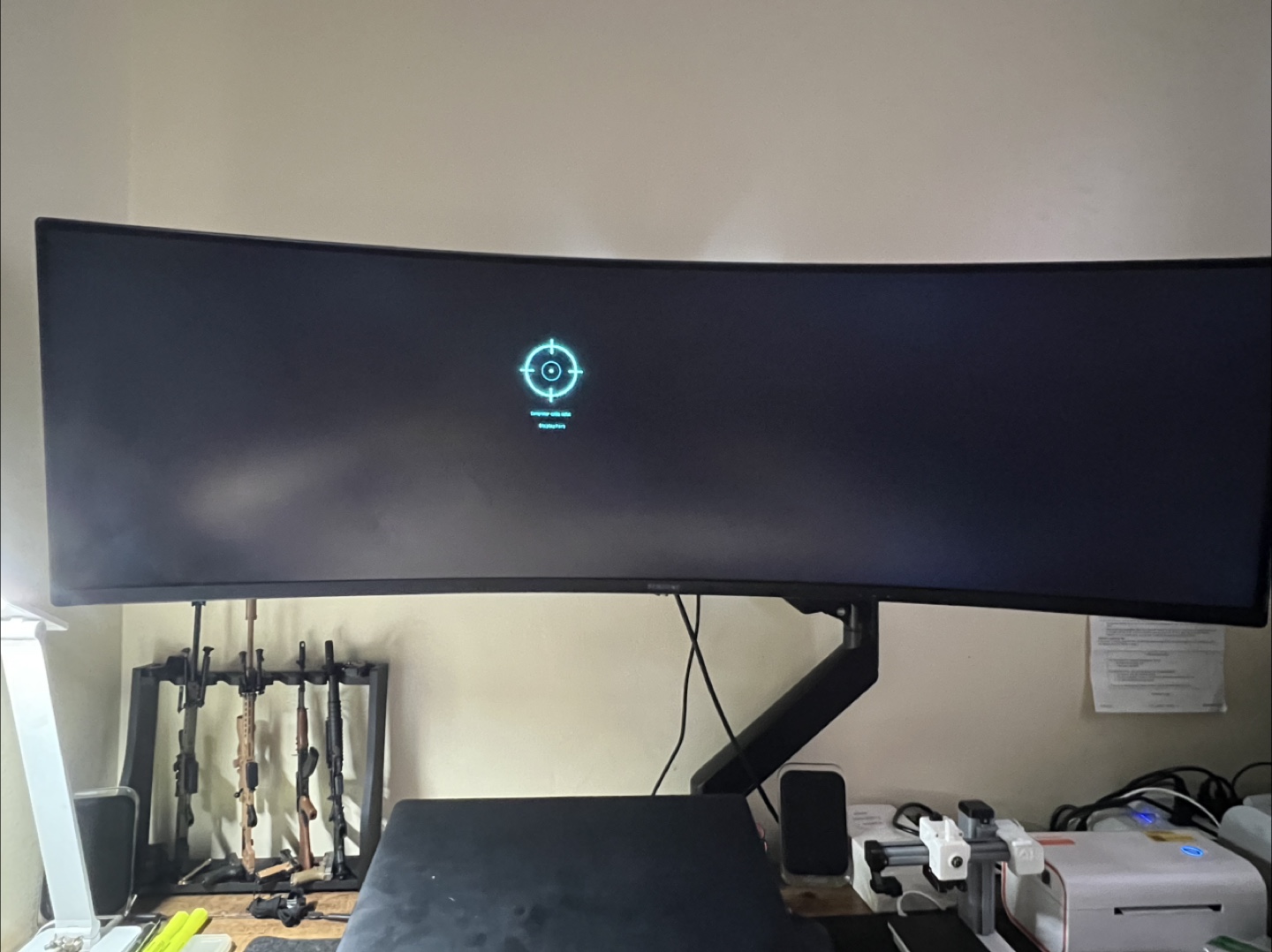 Samsung C49HG90DMN 49" Ultrawide Monitor and  Arm Mount