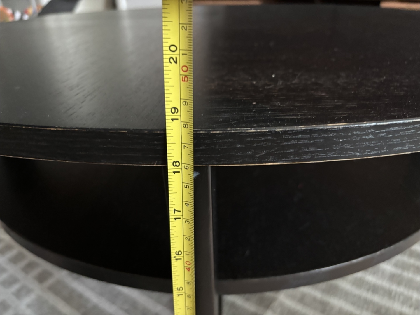 Round Black Coffee Table - photo 4