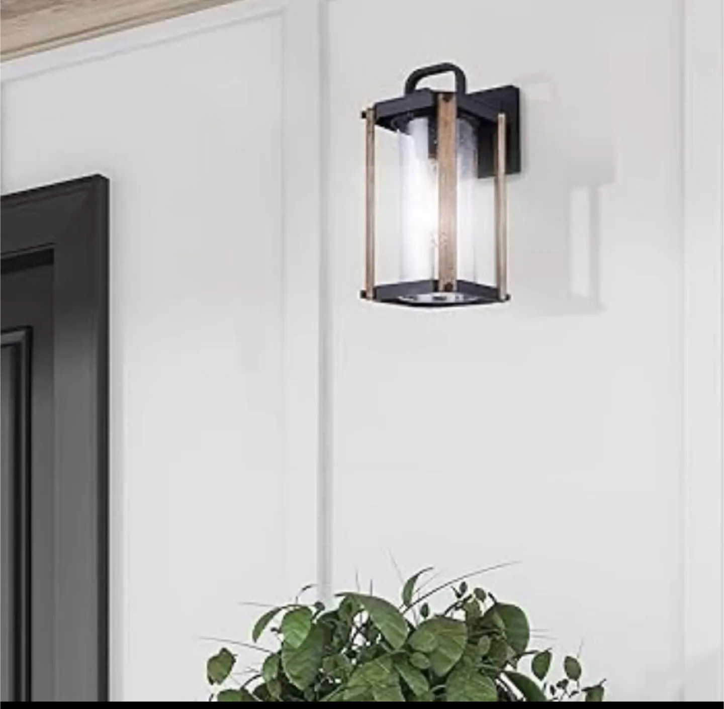 Outdoor Wall Light Fixture, Black/Gold thumbnail