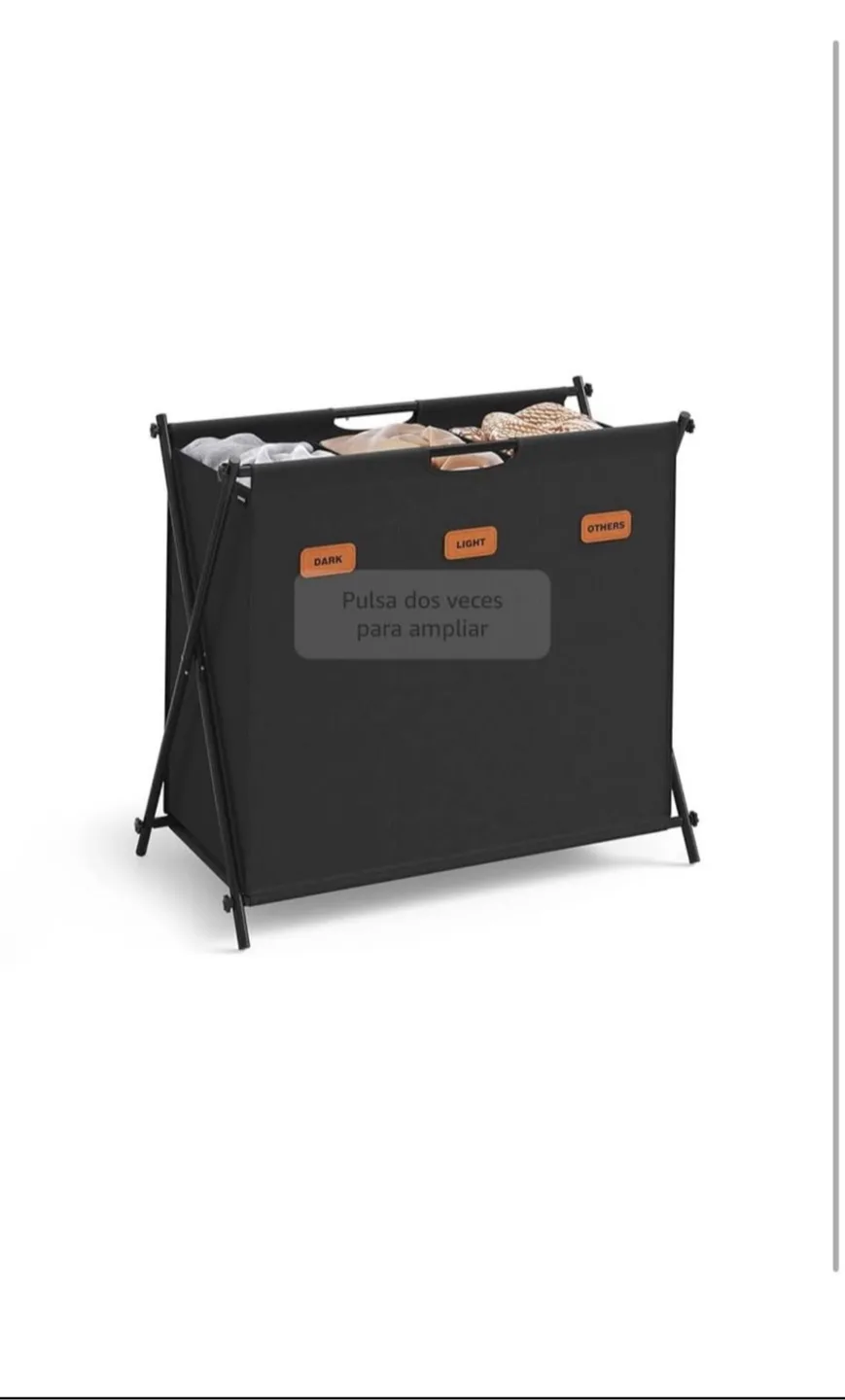 35.7 Gal Laundry Hamper with 3 Sections thumbnail