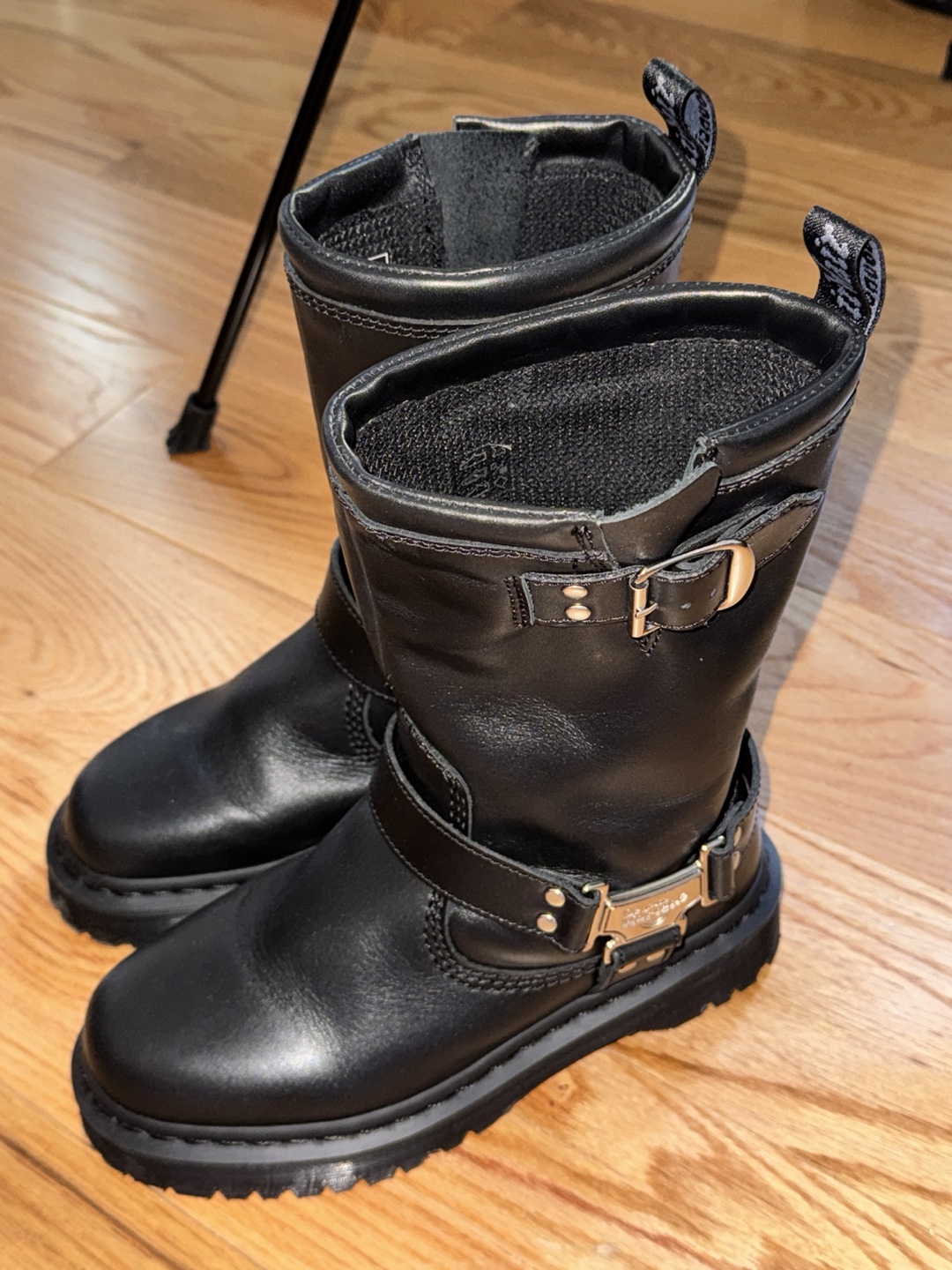 [US W6] Dr.Martens Anistone Hi Leather Biker Boots - photo 3