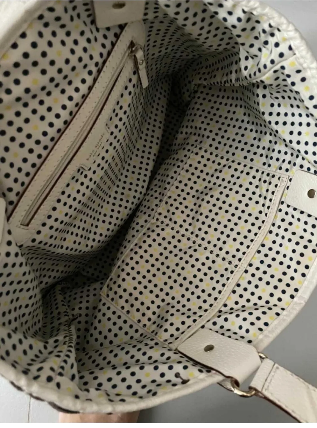 Authentic Kate Spade Brown & White Tote Bag image indicator(3)