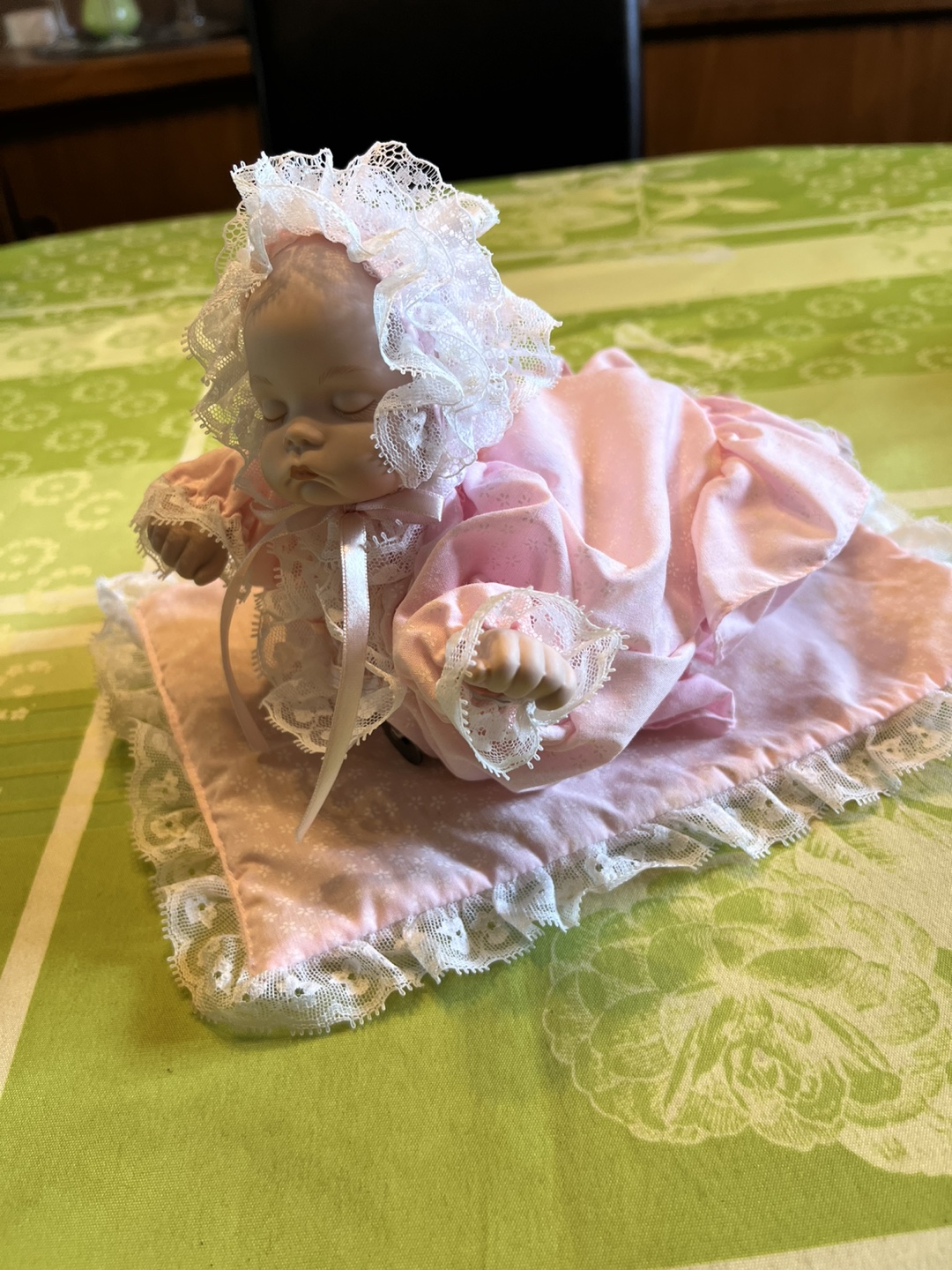 Vintage Porcelain Baby Doll plays music and moves