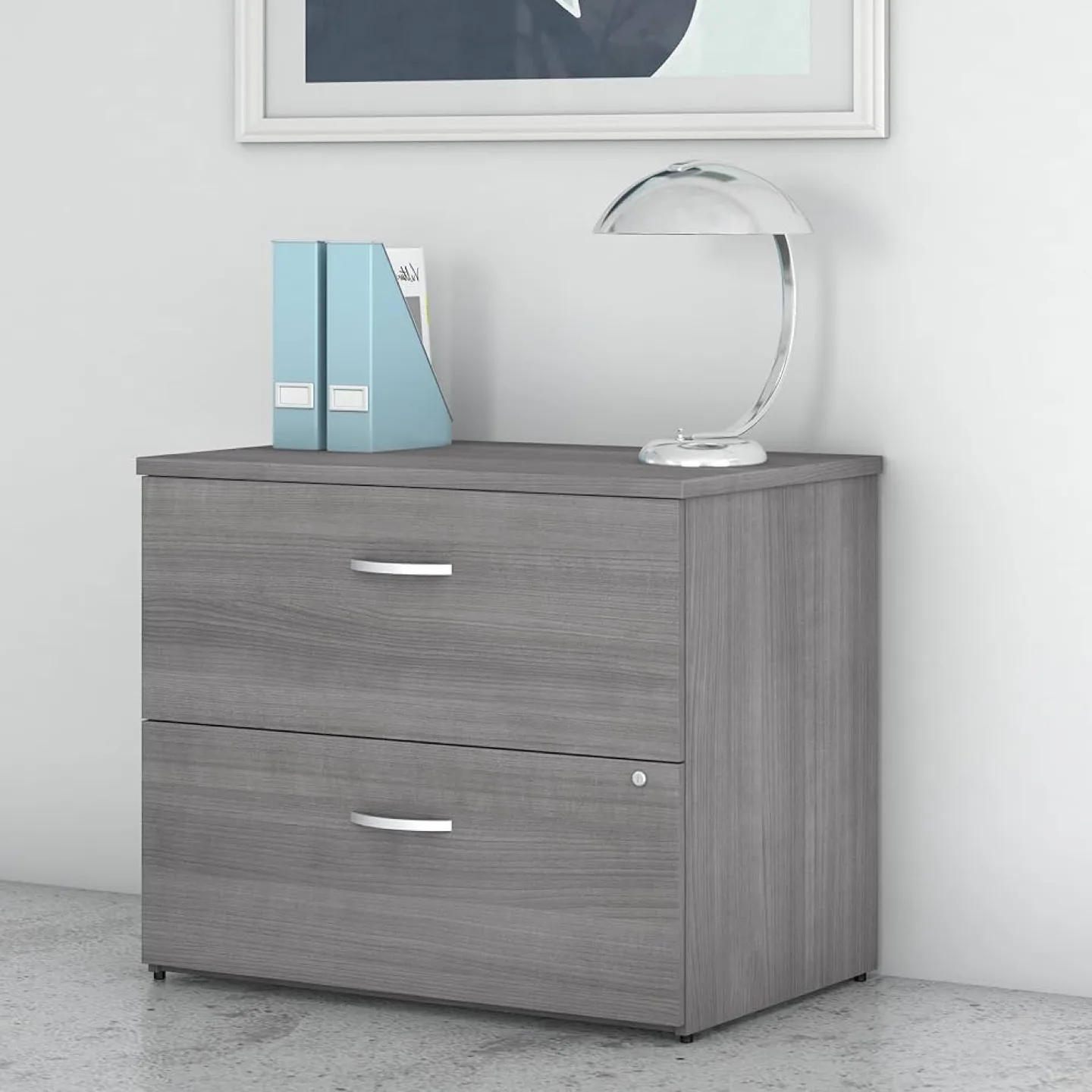 Grey 2-Drawer Lateral File Cabinet thumbnail
