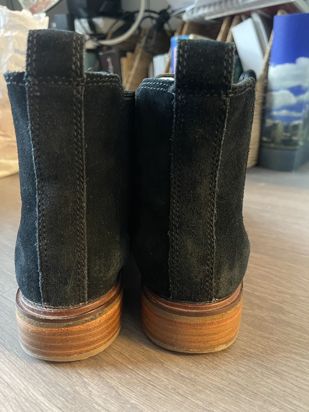 Clarks Black Suede Chelsea Boots - photo 3