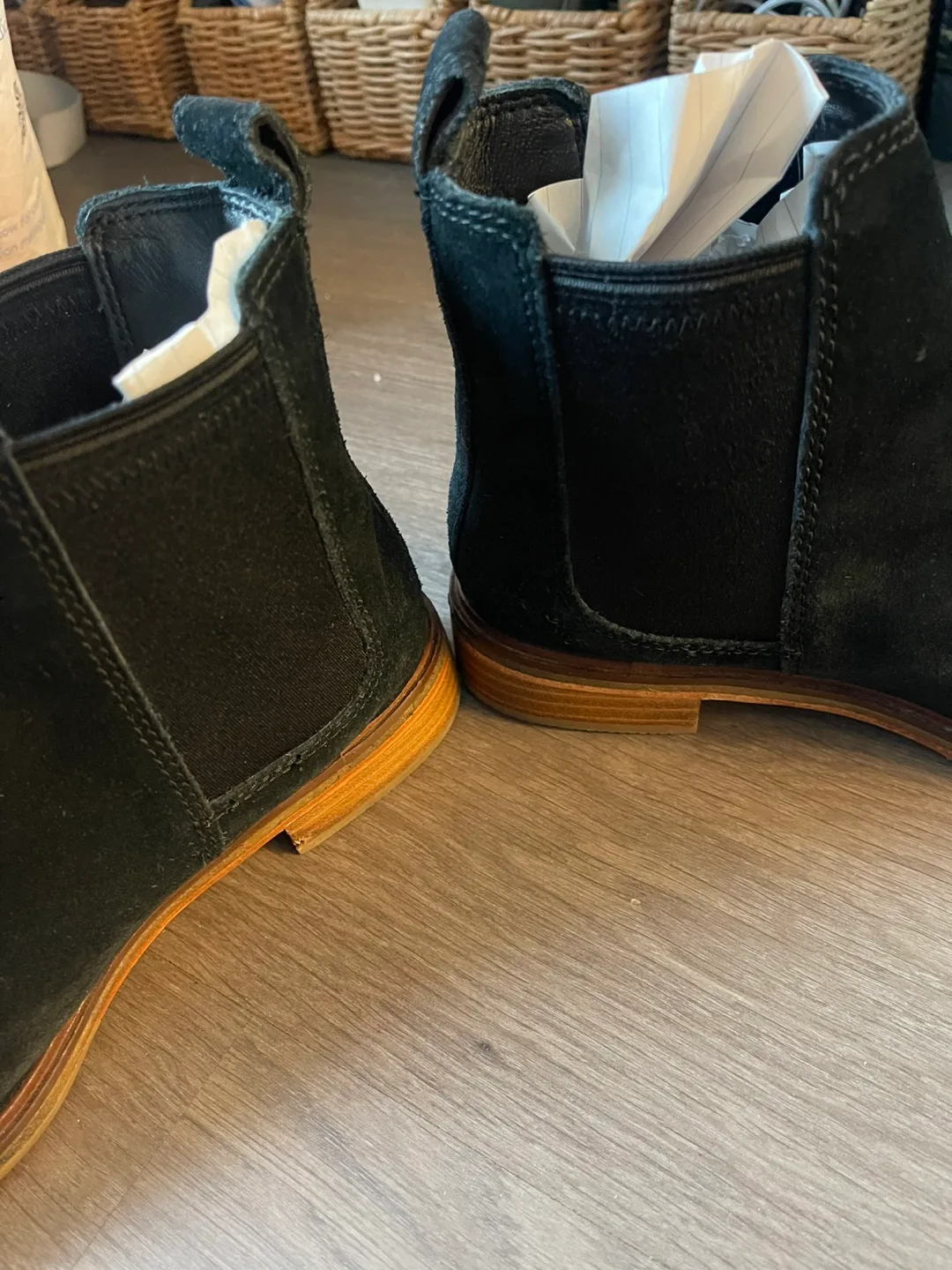 Clarks Black Suede Chelsea Boots image indicator(4)