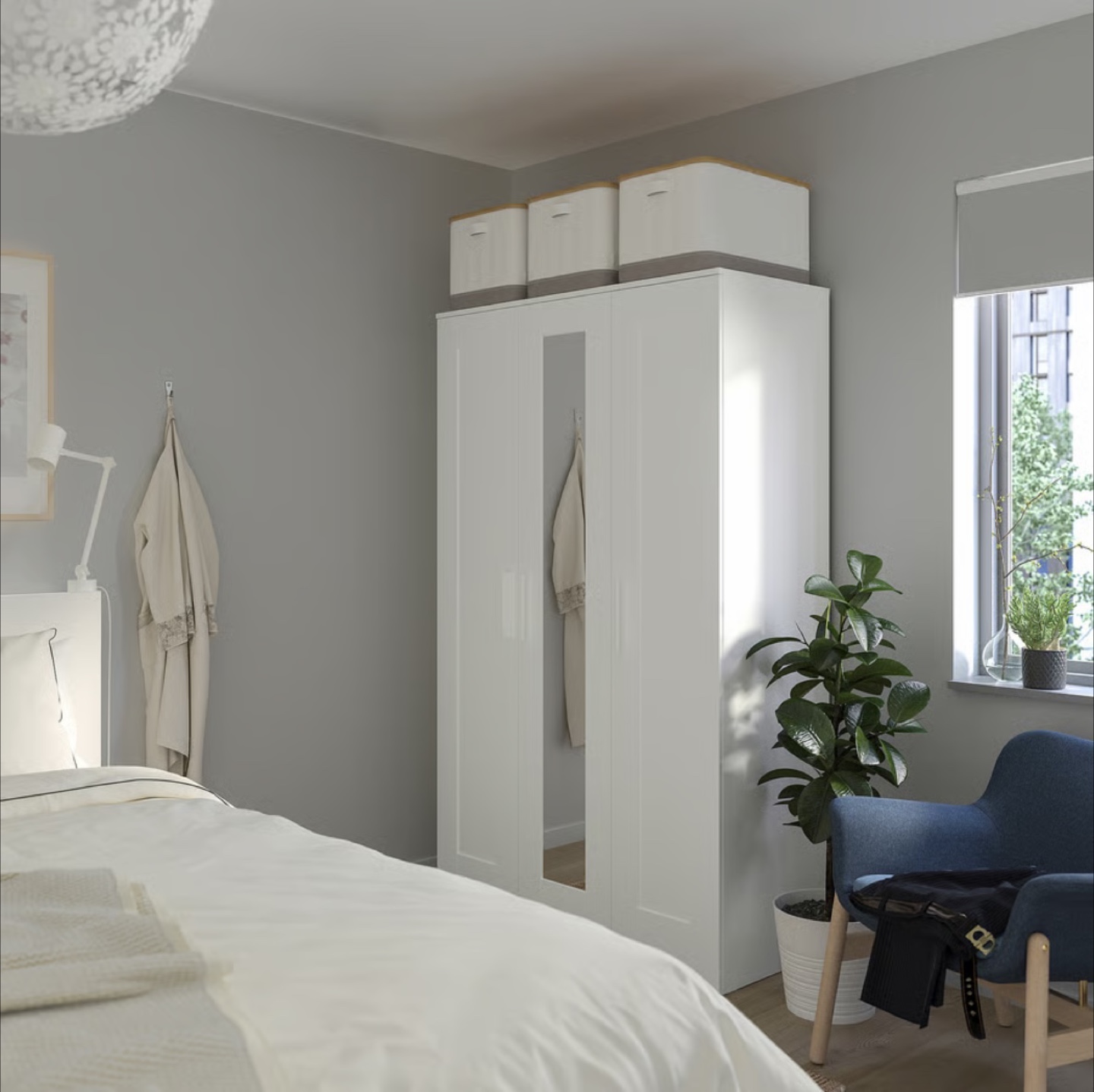 IKEA PAX Wardrobe with Mirror Door - photo 3