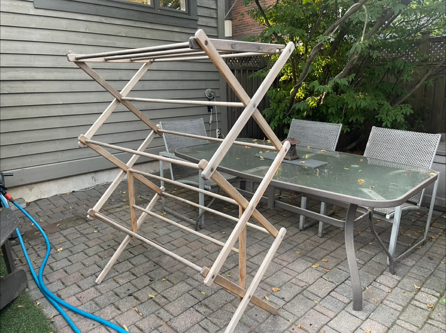 Wooden Clothes Drying Rack thumbnail