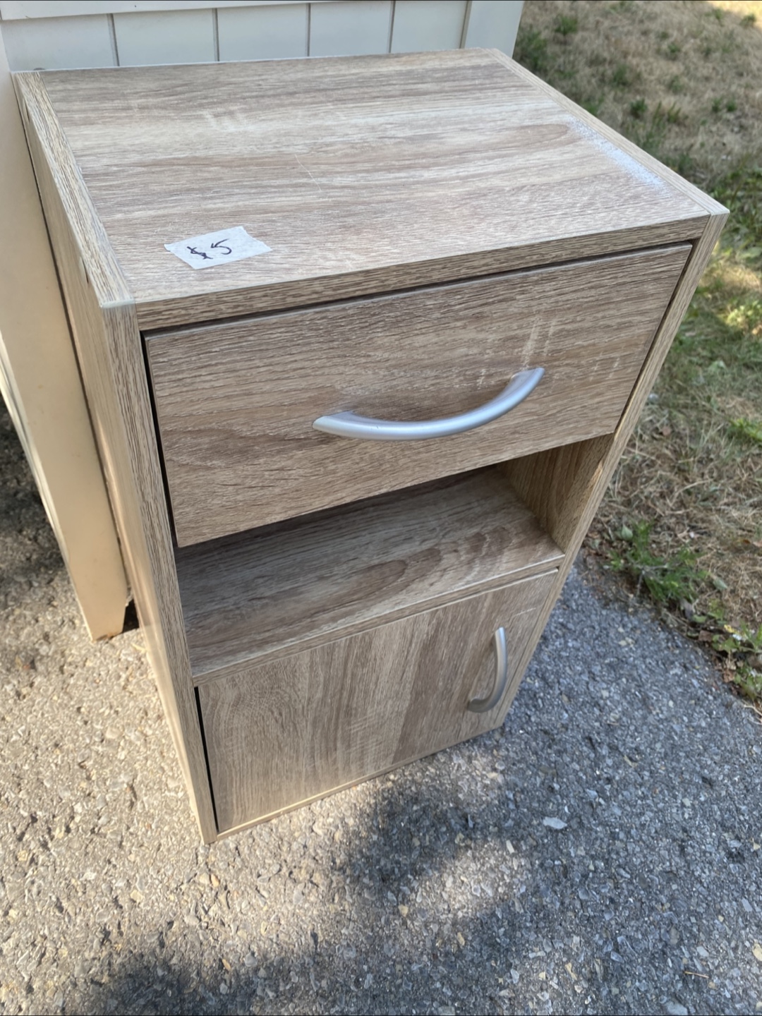 Small Wood-Look Nightstand