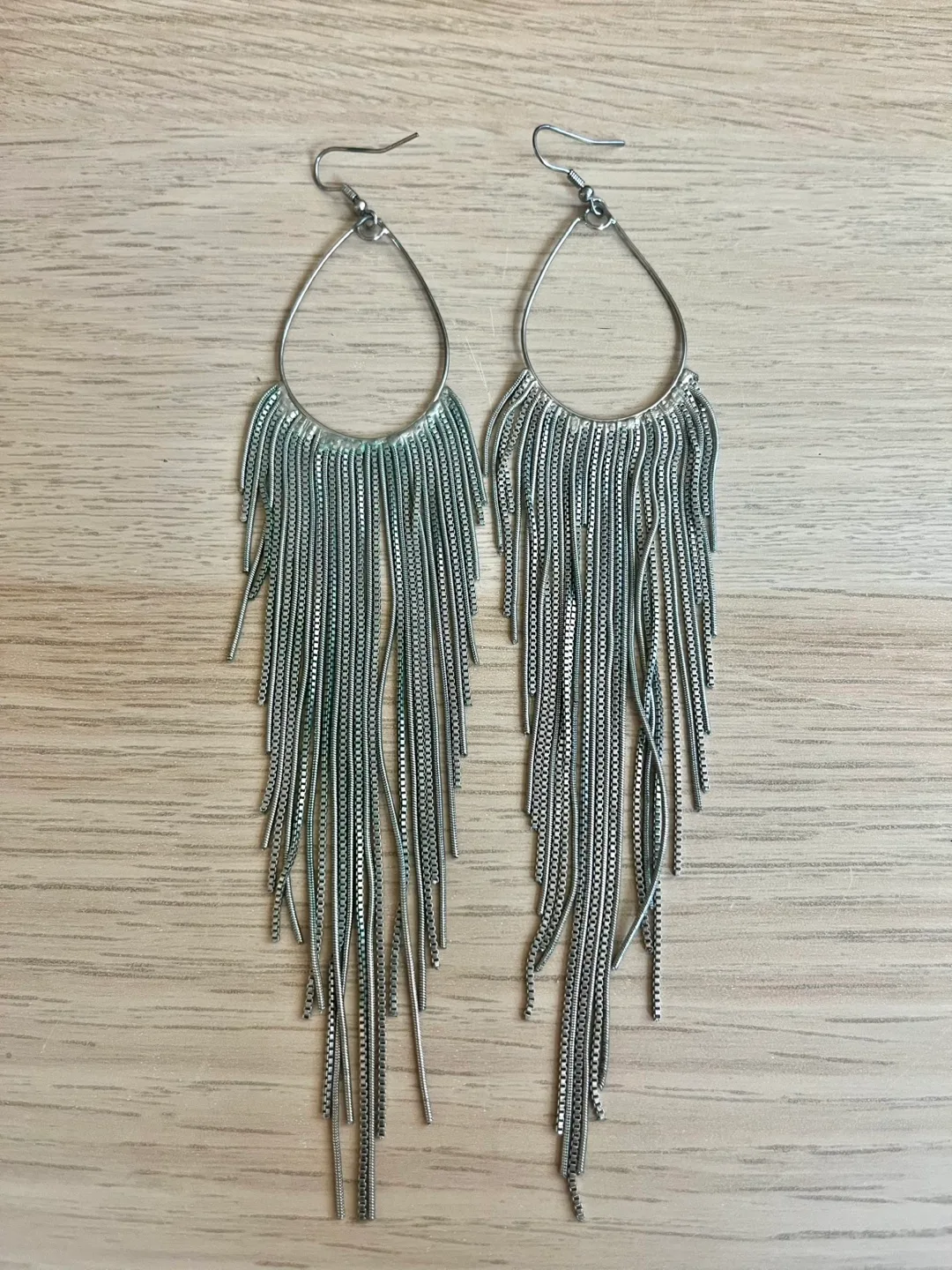 Vintage Real Silver Dangle Earrings thumbnail