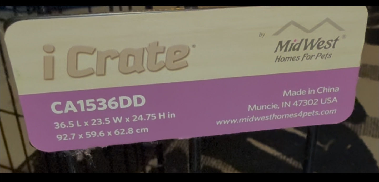 MidWest iCrate CA1536DD Dog Crate - 36.5" L