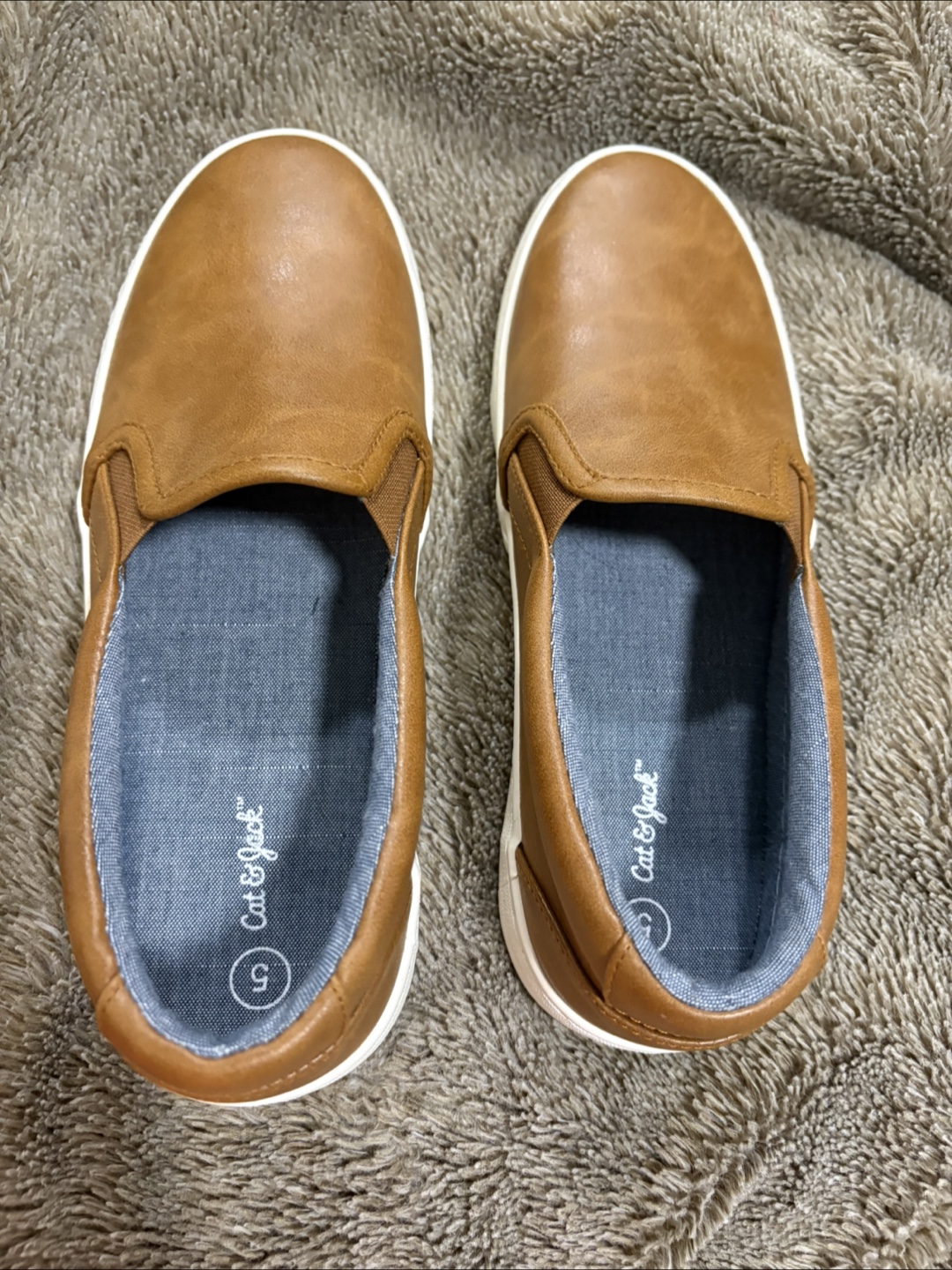 Cat & Jack Size 5 Brown Slip-On Shoes - photo 3