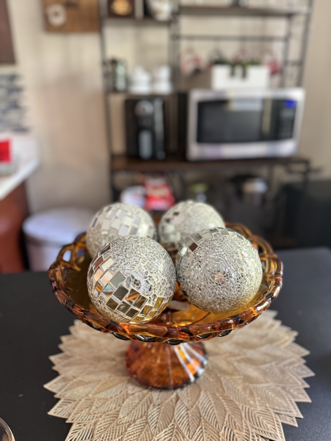 Mosaic Mirror Ball Orbs - Set of 4 - photo 2