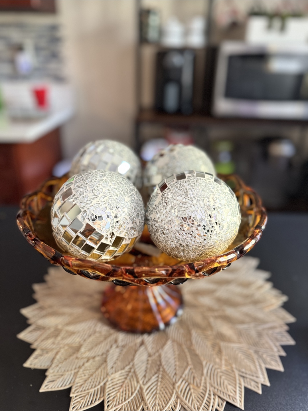 Mosaic Mirror Ball Orbs - Set of 4 - photo 4