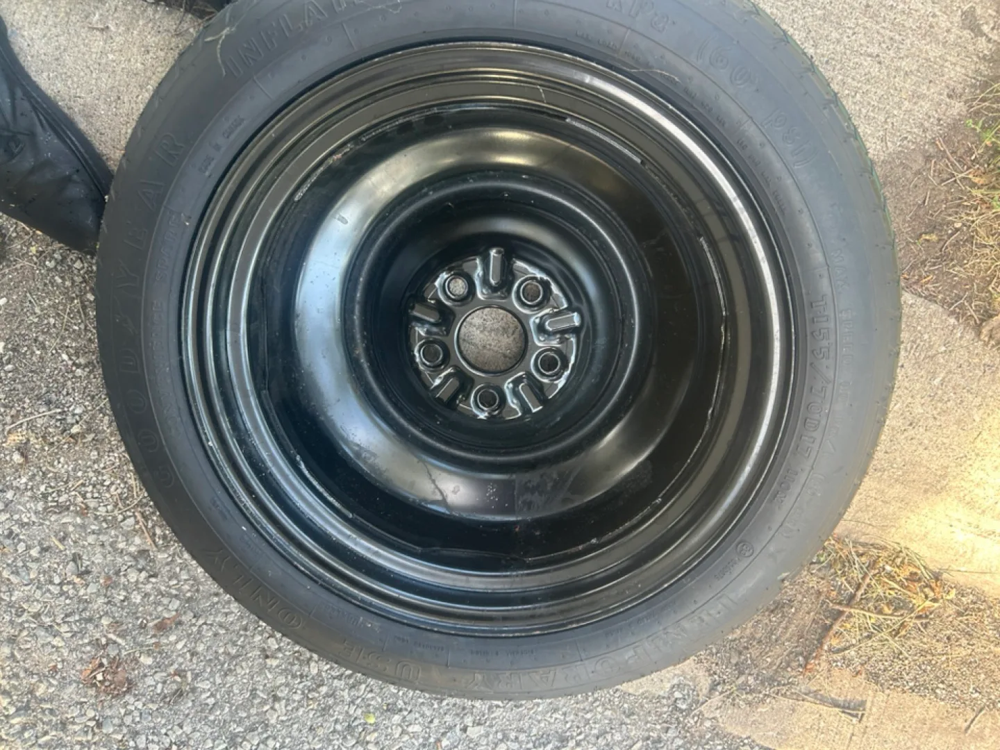 Goodyear T115/70D17 Spare Tire - Black