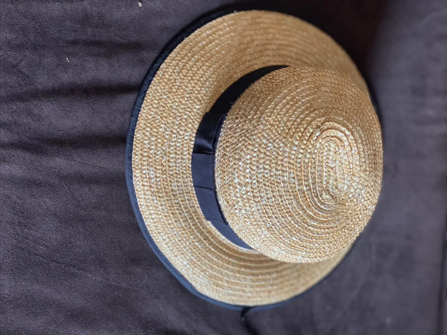Straw Hat with Black Ribbon thumbnail