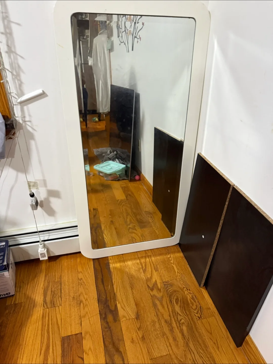White Framed Mirror thumbnail