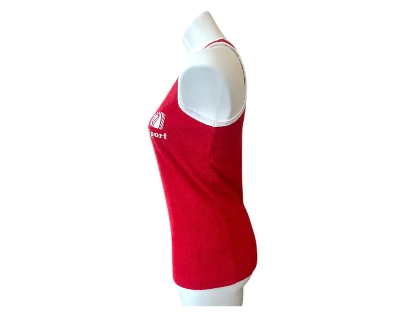 Vintage Authentic 80s Red Terrycloth Sports Tank S/M image indicator(3)