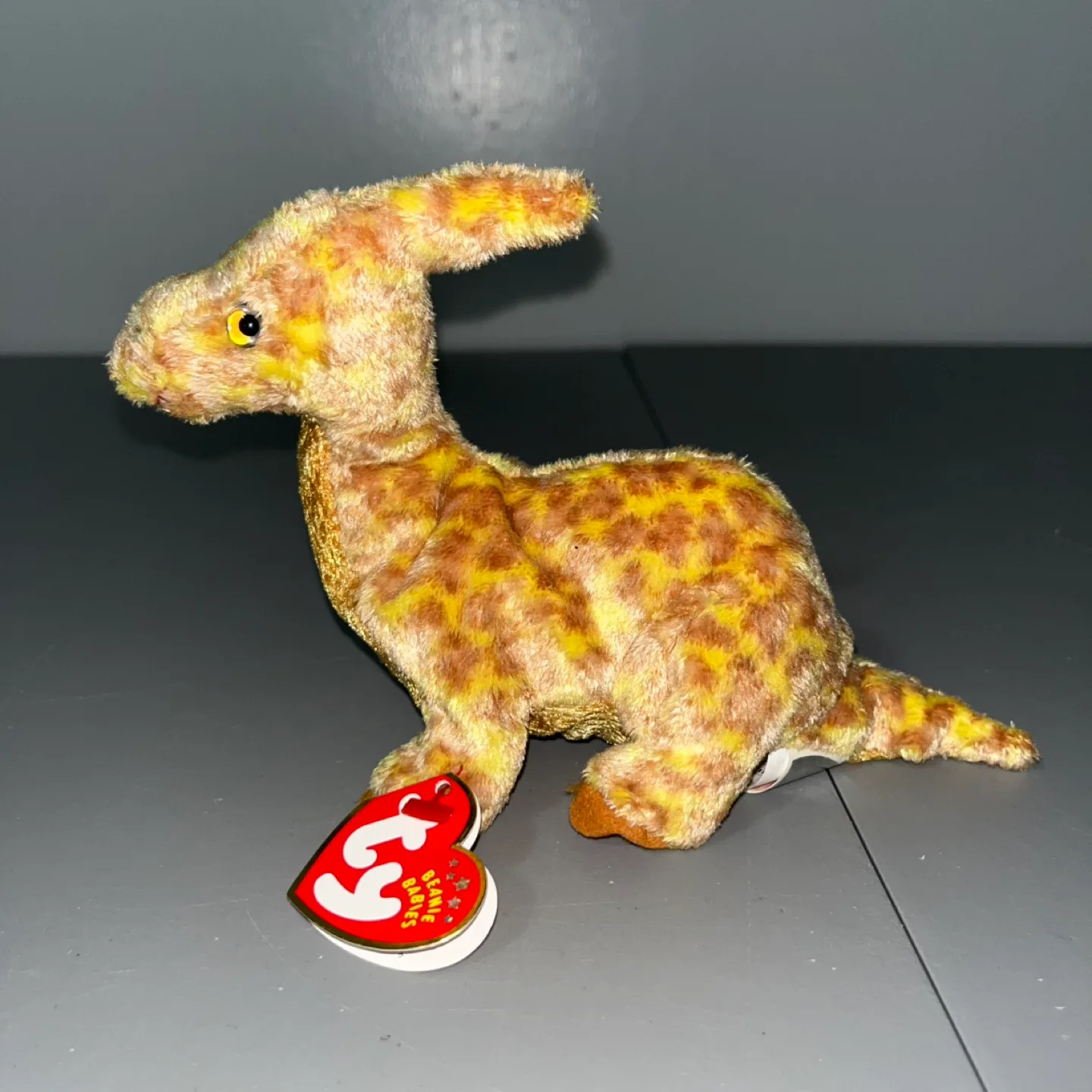 Ty Beanie Tooter Mottled Dinosaur NWT 8" Rare Retired 2002 thumbnail