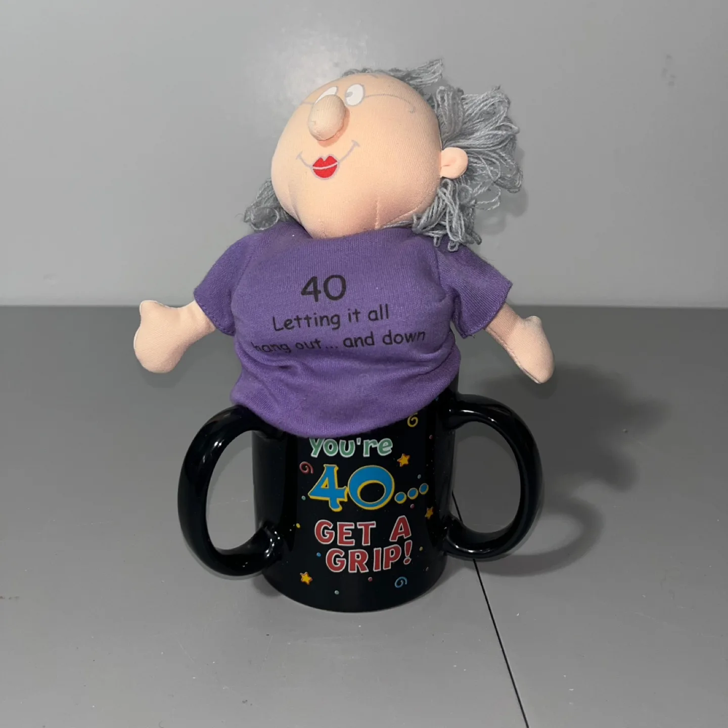 Novelty 40th Birthday Mug with Plush Figure thumbnail