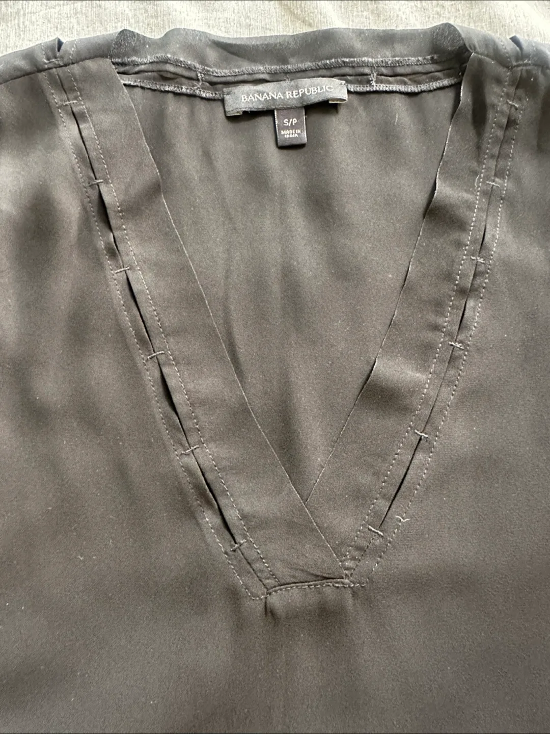 Banana Republic Black Sleeveless v-neck blouse- Size S image indicator(2)