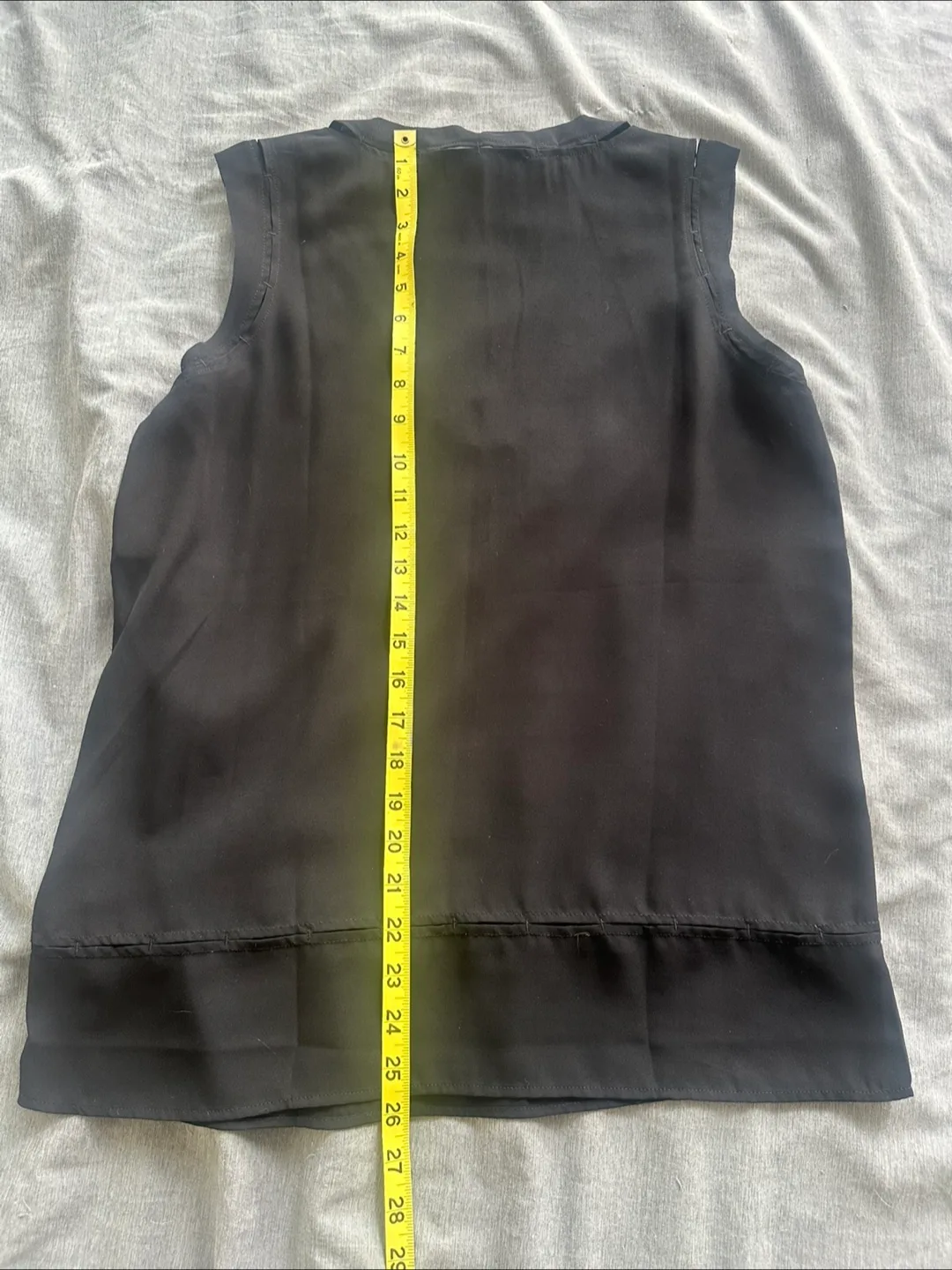 Banana Republic Black Sleeveless v-neck blouse- Size S image indicator(8)