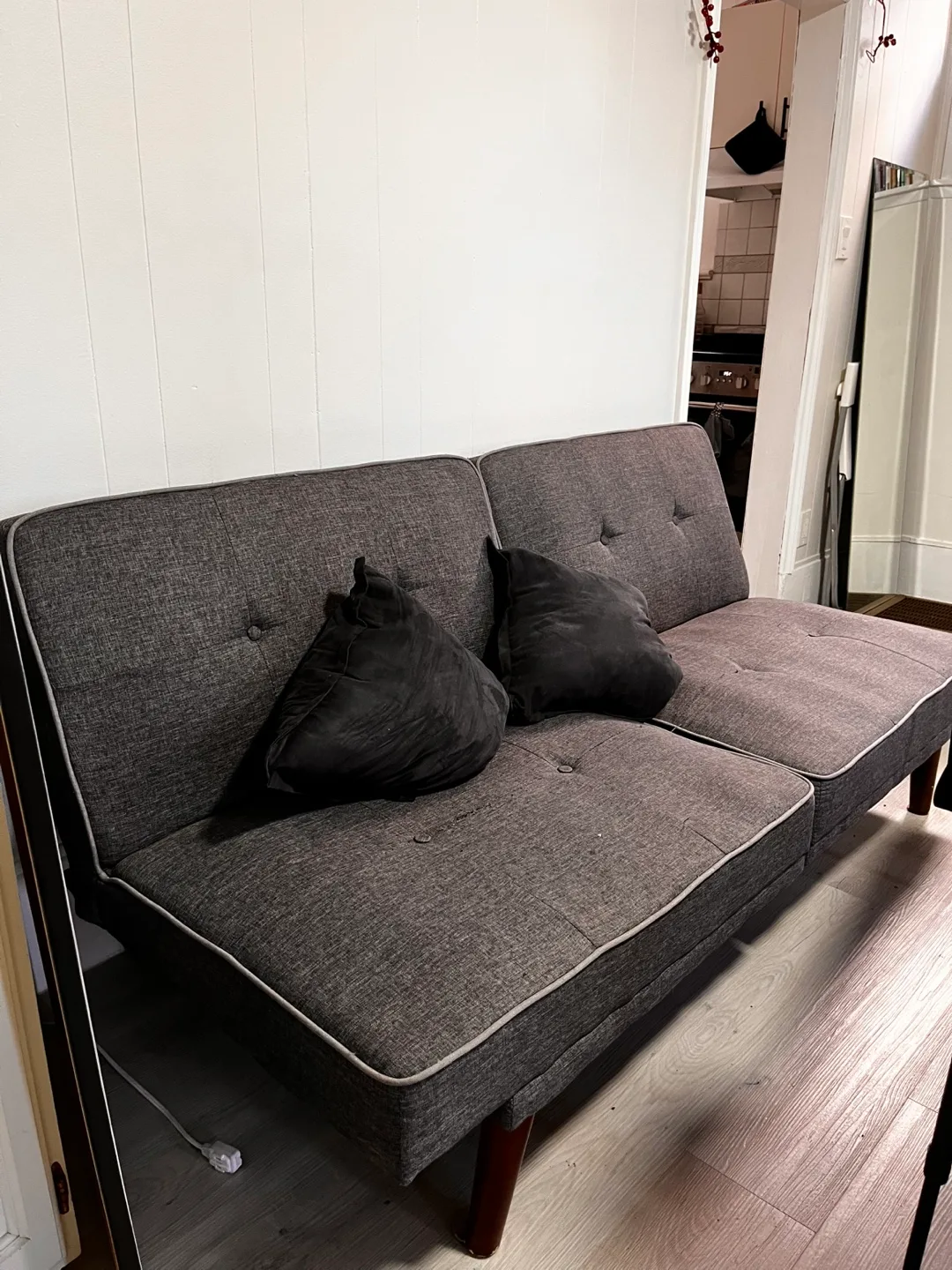 Grey Futon Sofa Bed thumbnail