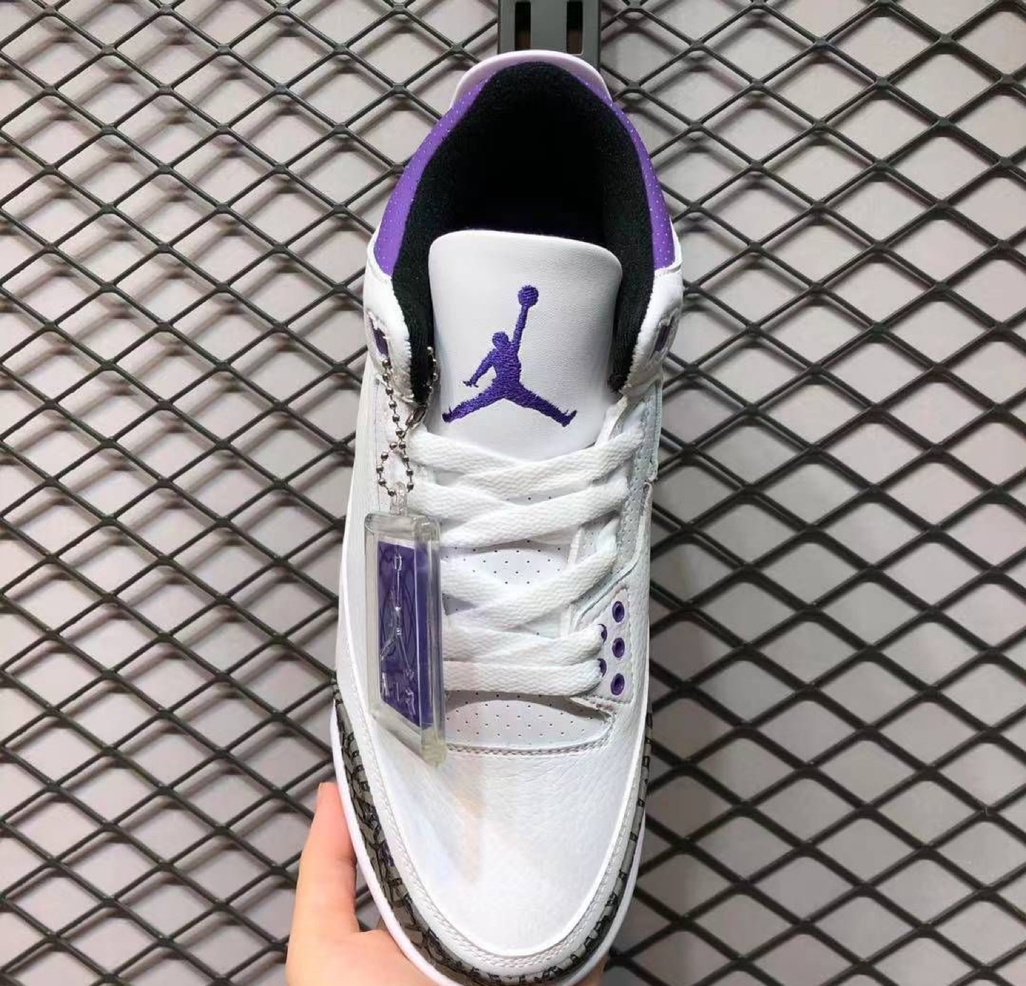Air Jordan 3 Retro 'Dark Iris' White (Men's 9) - photo 3