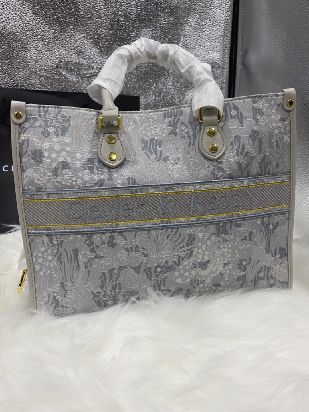 Clever & Ketch Floral Tote Bag - New