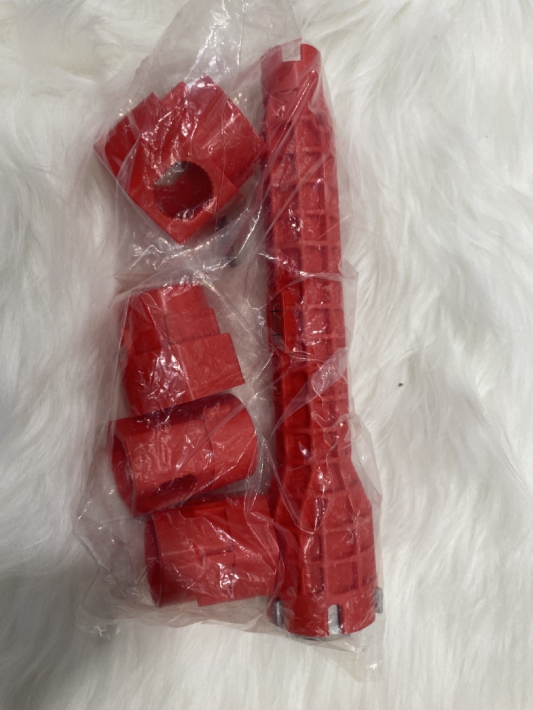 Red Plastic Plumbing Wrench Set