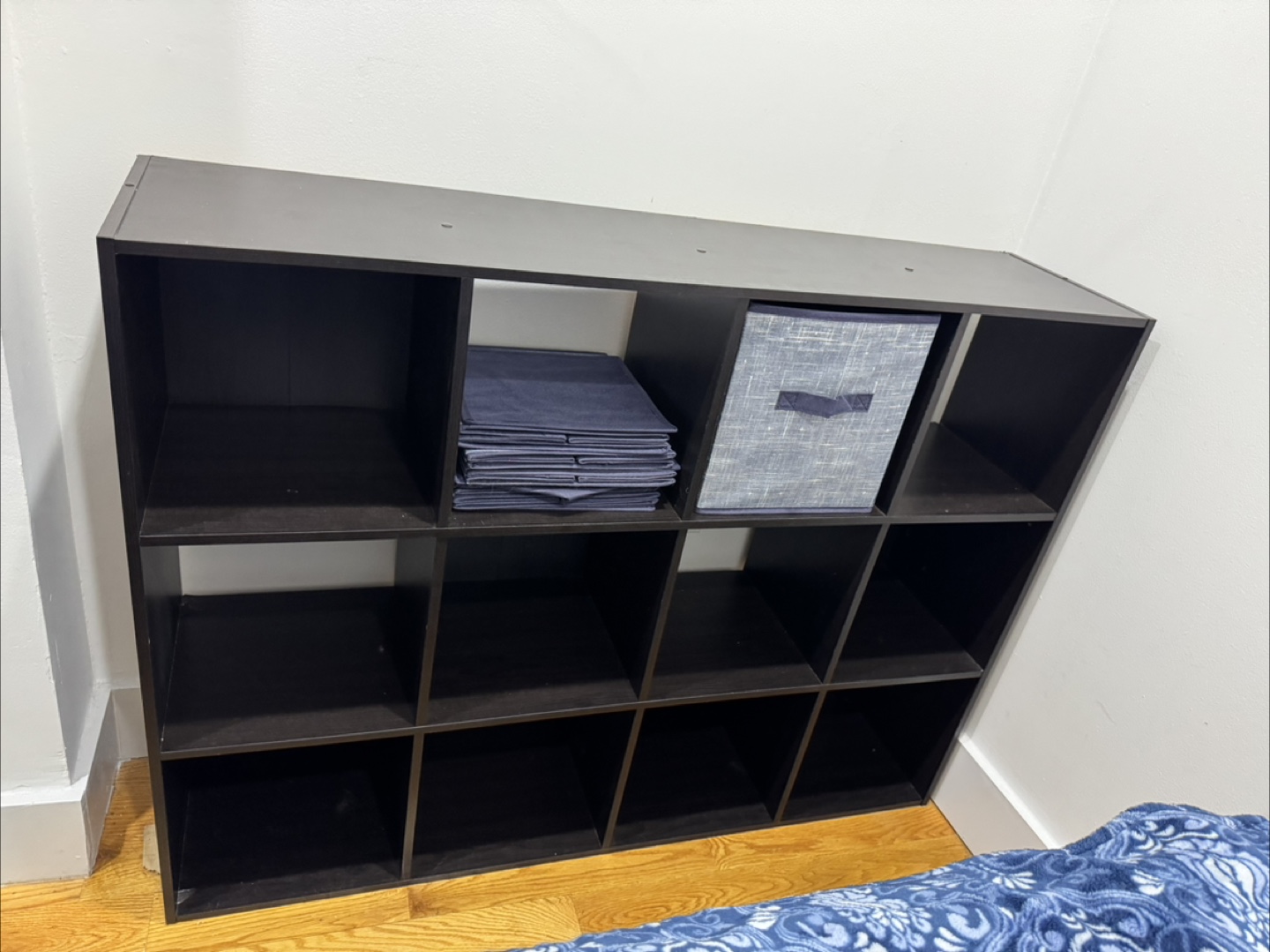 Dark Brown 12-Cube Storage Shelf