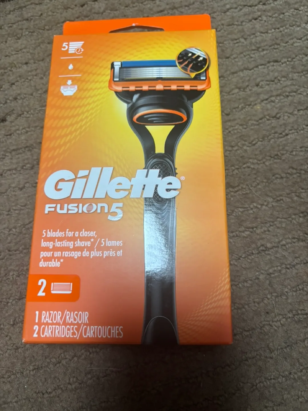 Gillette Fusion5 Razor with 2 Cartridges - NEW thumbnail