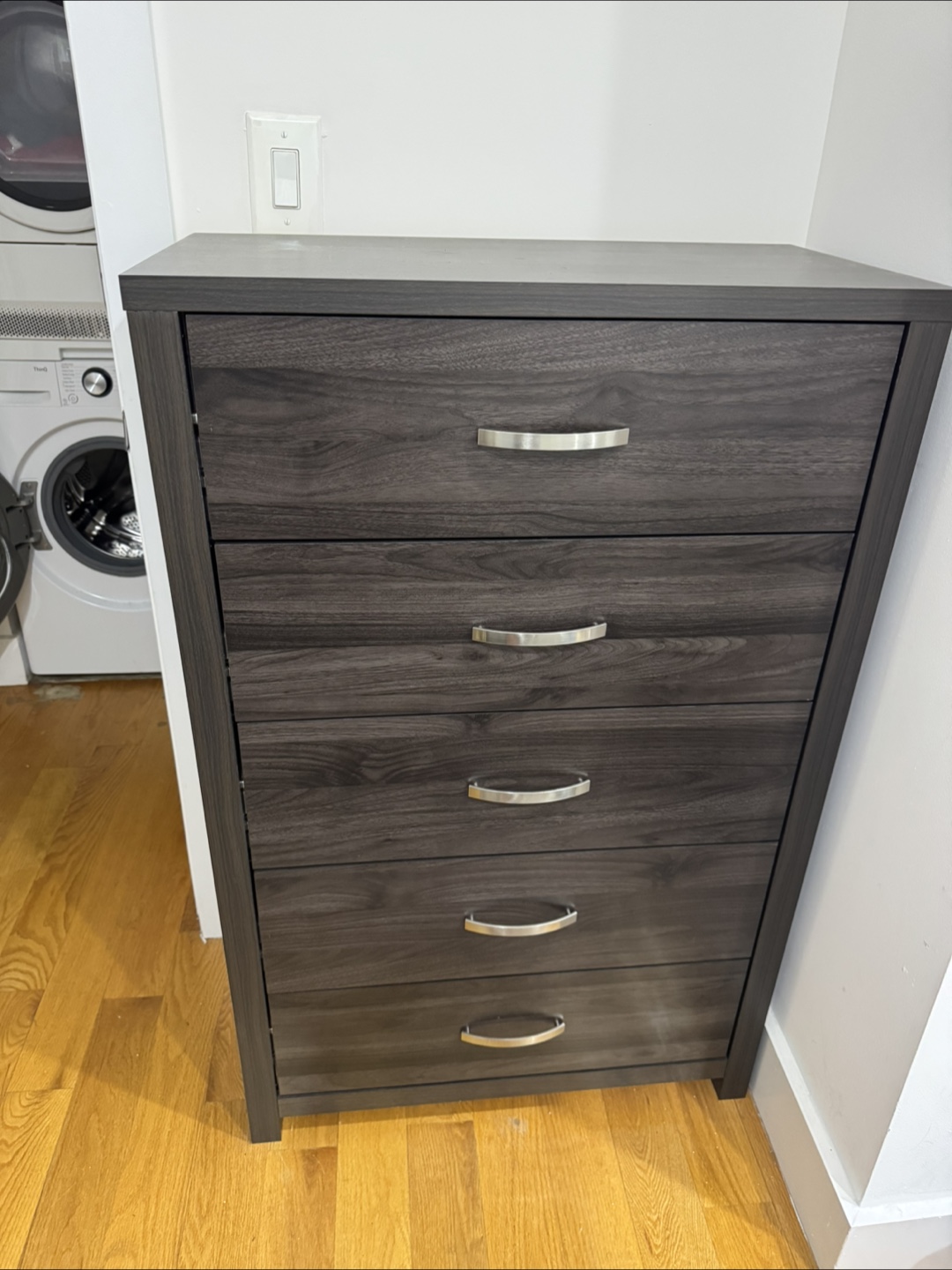 Dark Gray 5-Drawer Dresser
