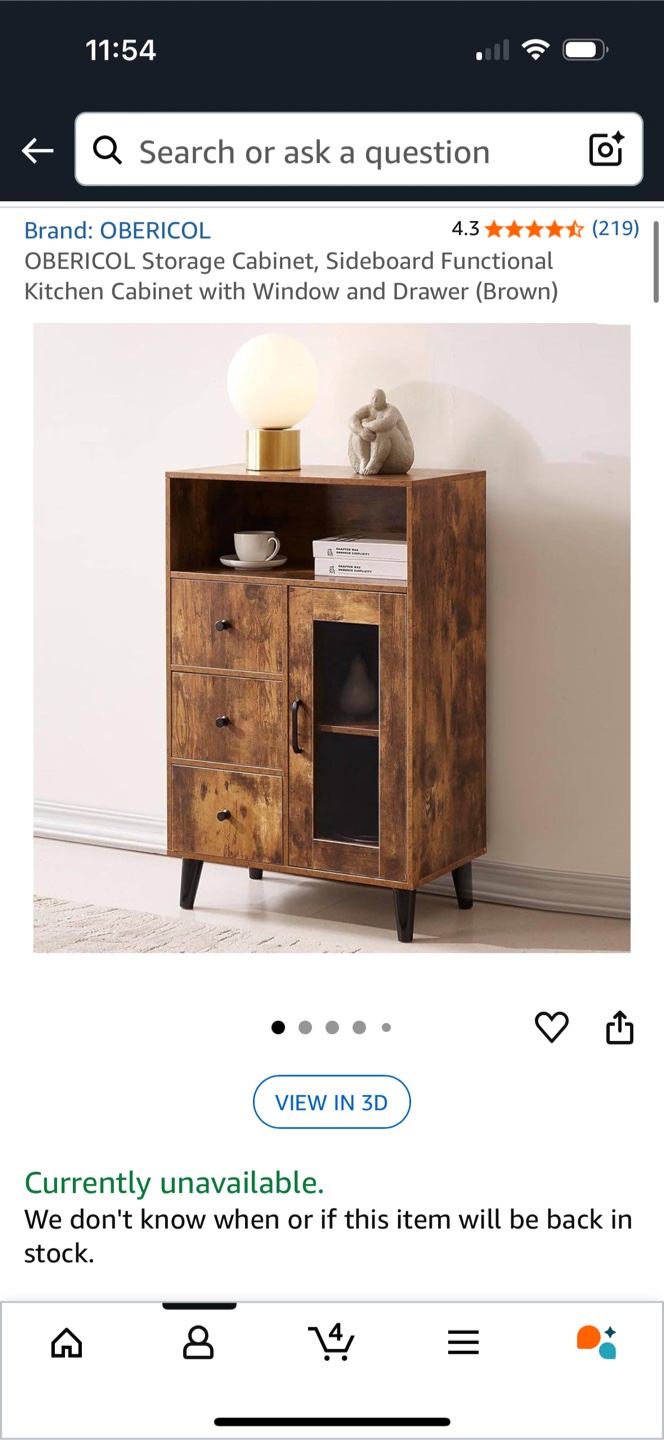 OBERICOL Storage Cabinet, Sideboard - Brown
