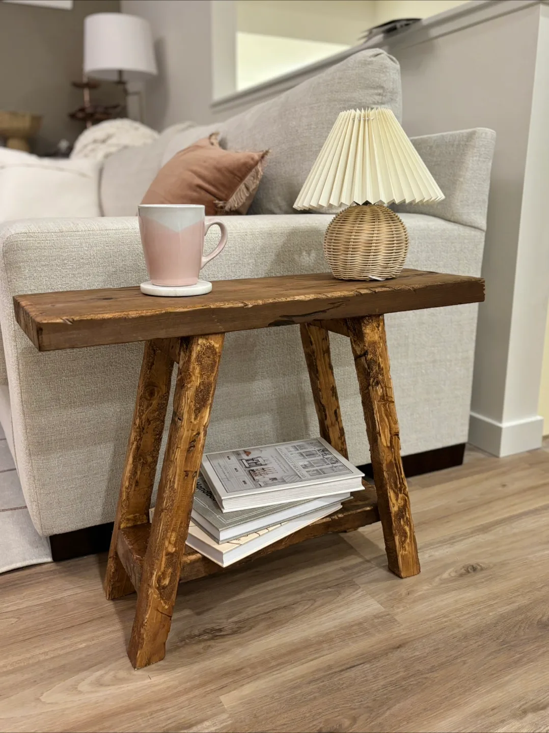 Rustic Wood Side Table image indicator(2)
