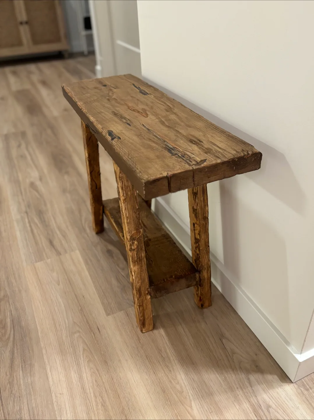 Rustic Wood Side Table image indicator(4)