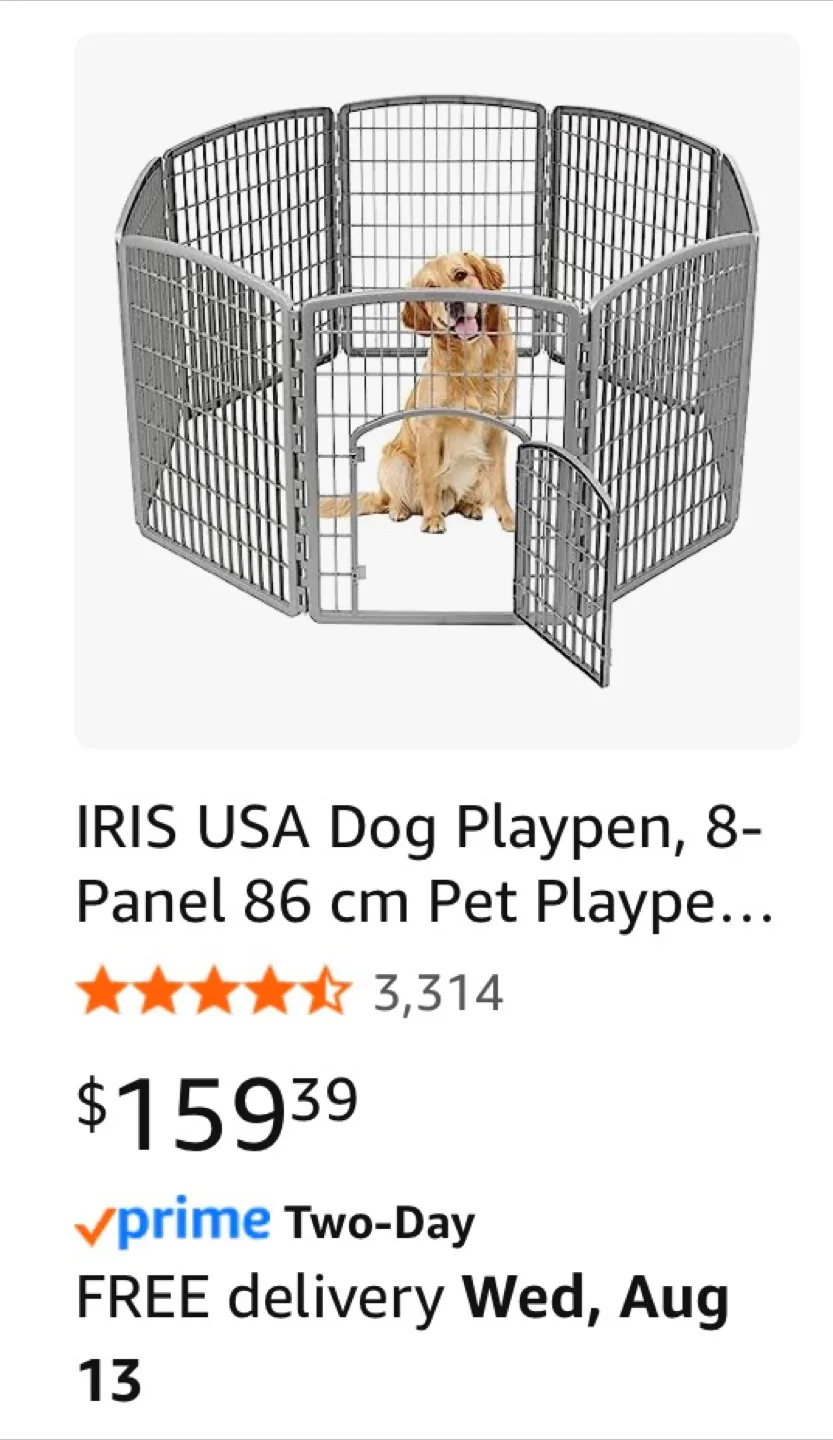 Brand New In the Box XTall Dog Playpen Crate Retails $180 thumbnail