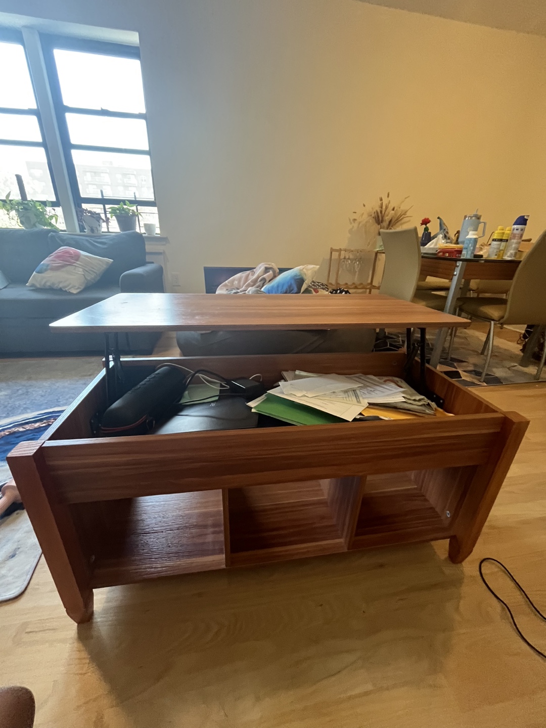 Wood Lift Top Coffee Table - photo 5