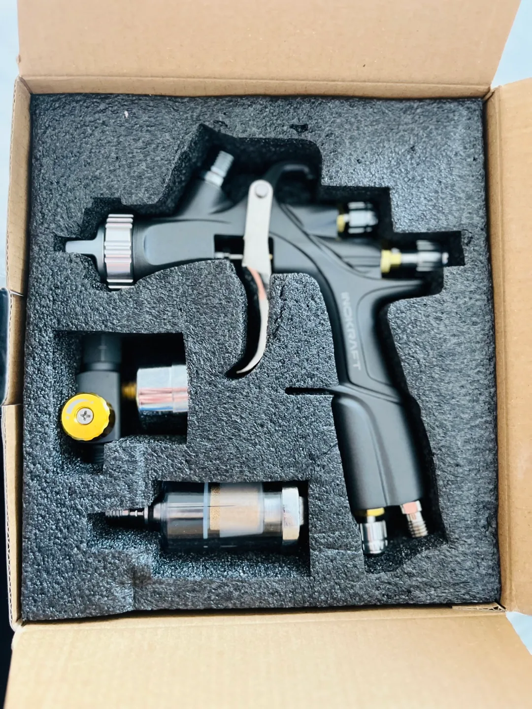 INOKRAFT Drizzle D1 LVLP Air Spray Gun - New in Box! image indicator(4)
