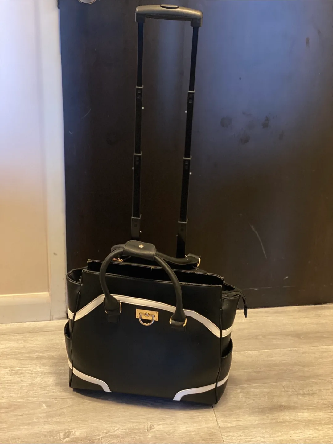 Cabrelli & Co. Black Rolling Briefcase thumbnail