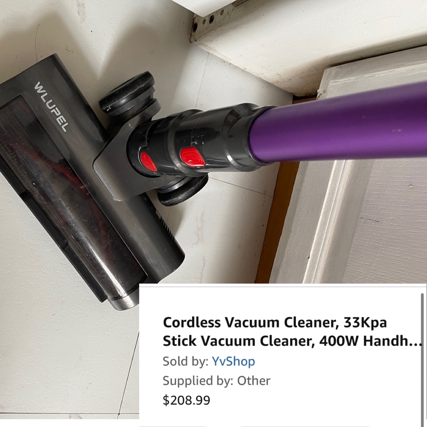 WLUPEL Cordless Vacuum Cleaner orig. $220