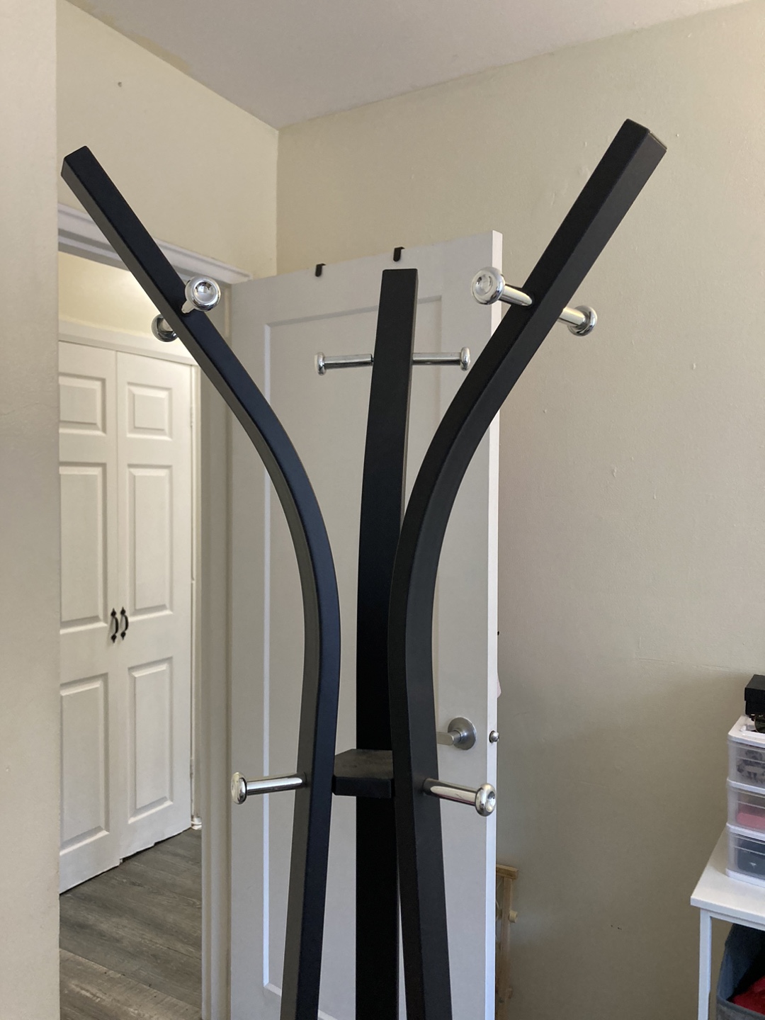Metal Freestanding Coat/Bags Rack - Black - photo 3